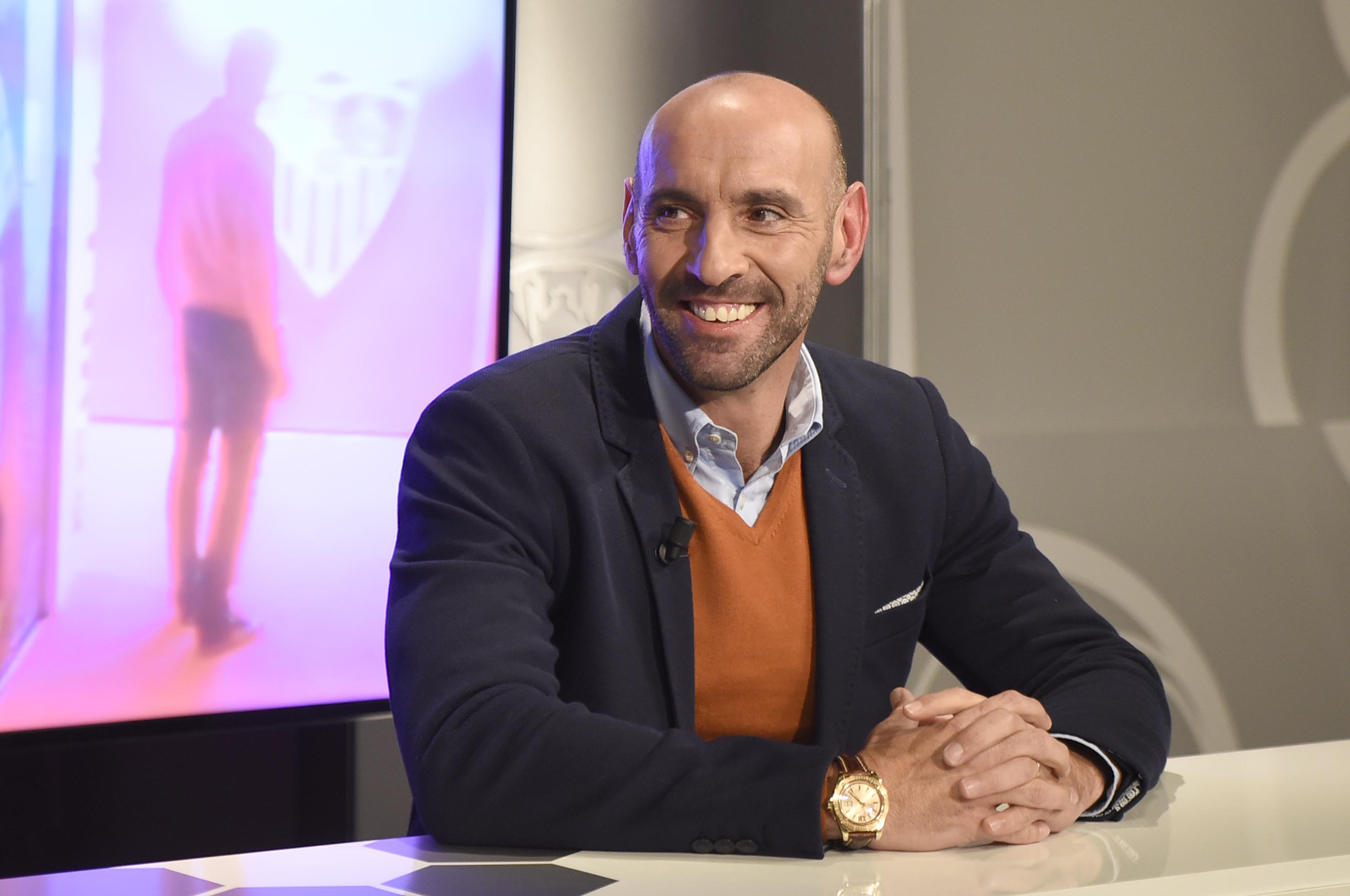 Monchi durante el programa de Sevilla FC TV  "A balón parado"