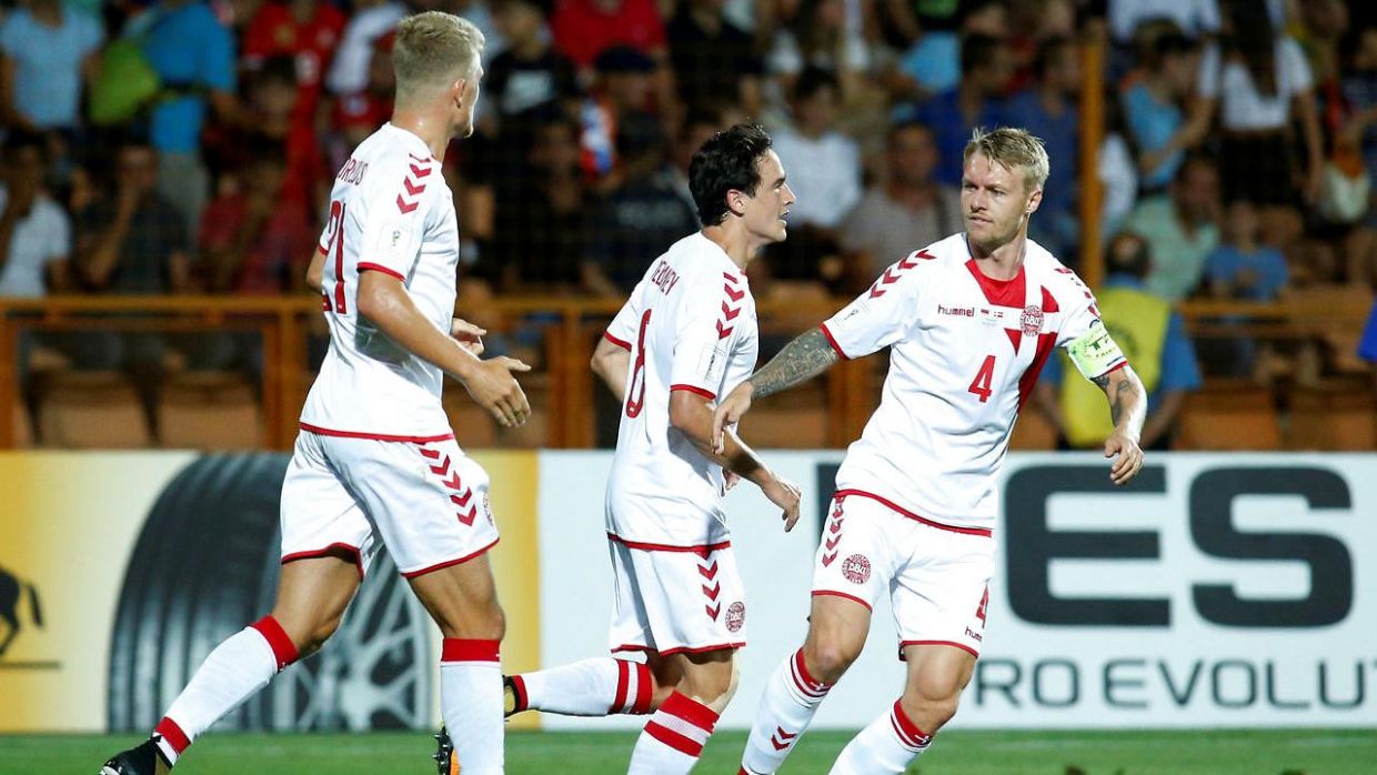 Kjaer with Denmark against Armenia
