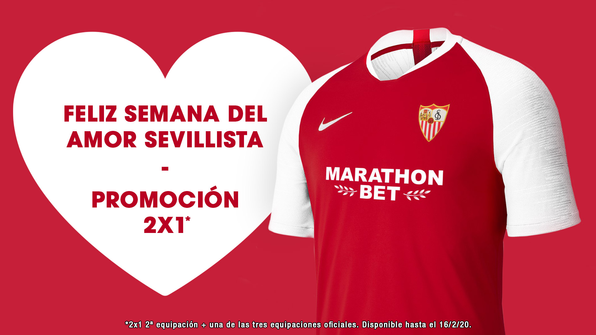 2 for 1 official shirts in the Sevilla Love Week