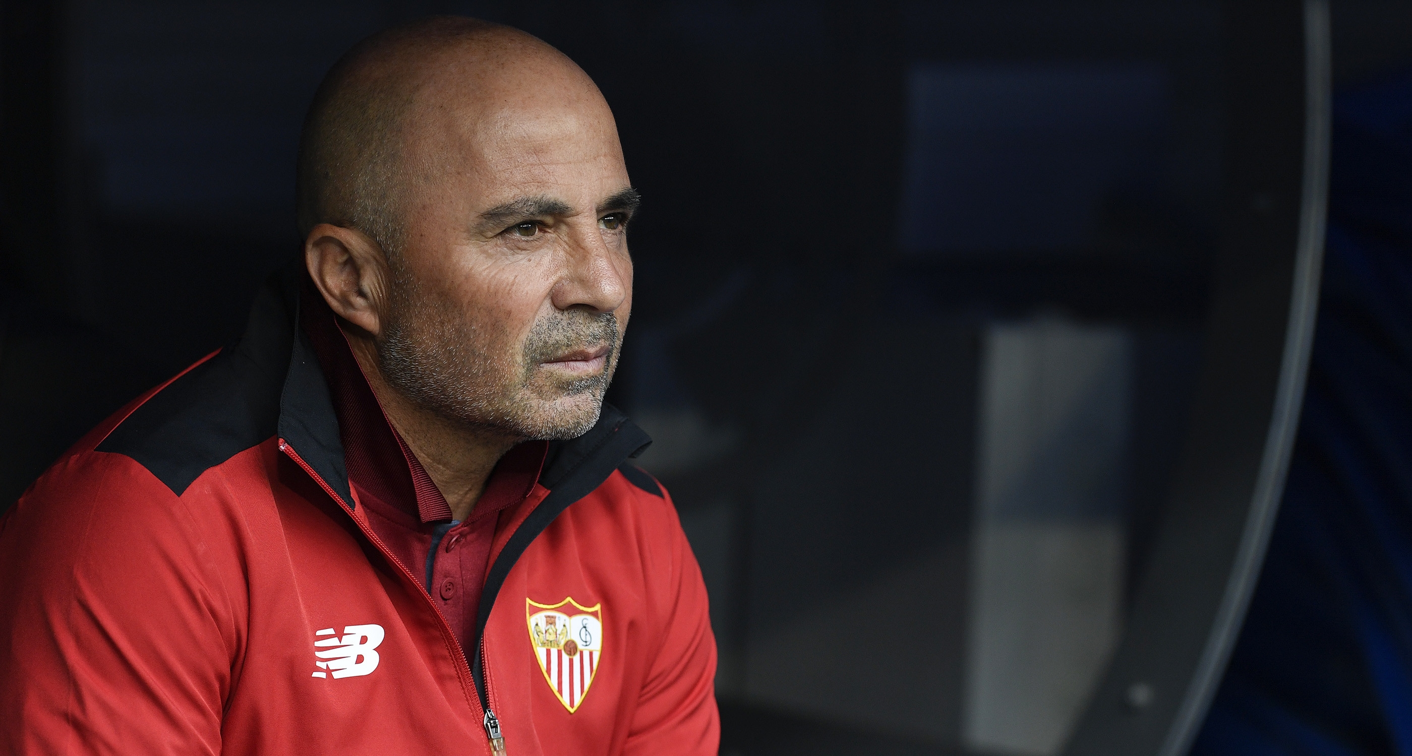 Sampaoli during the match against Real Madrid 