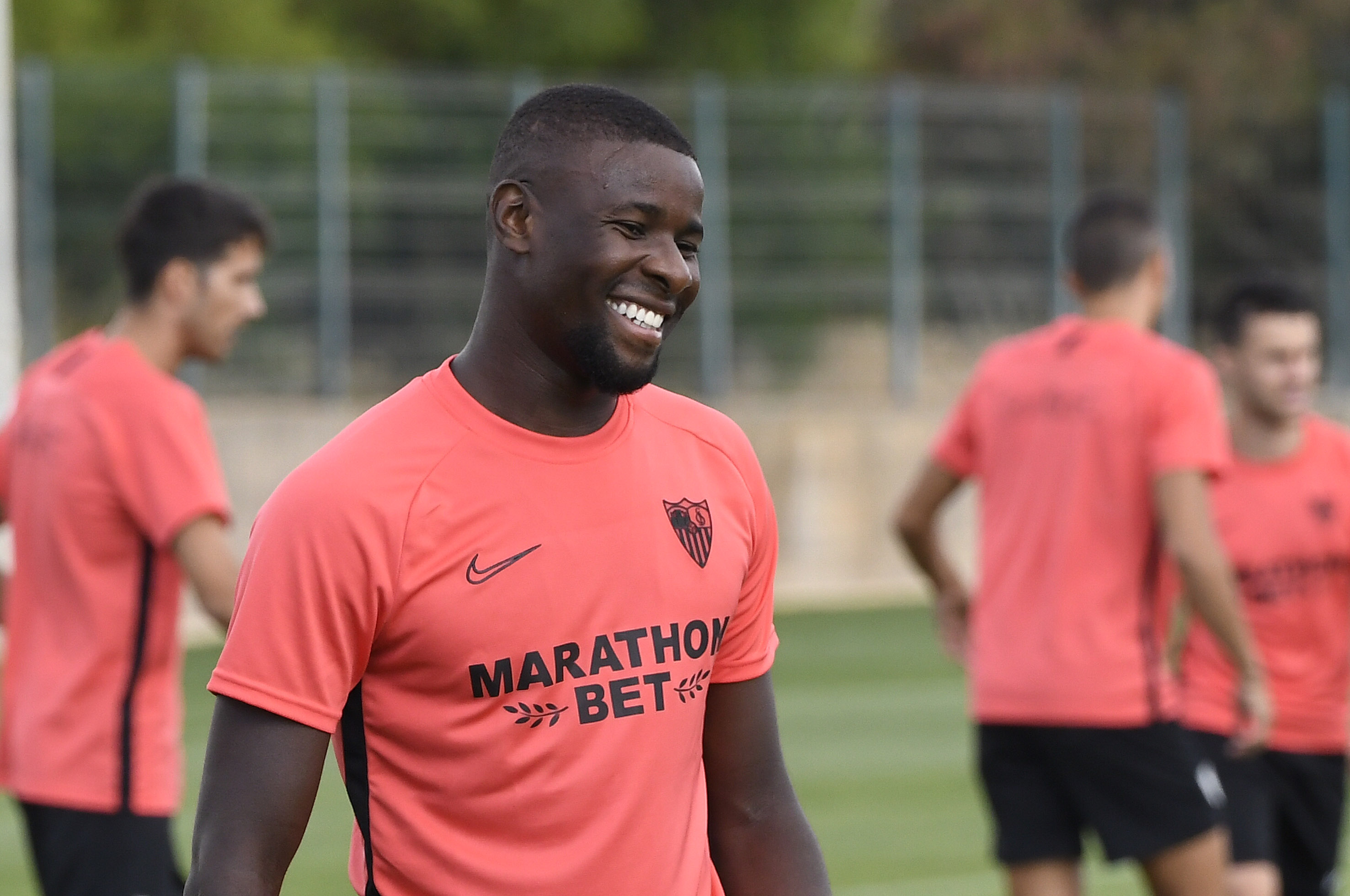 Amadou in training with Sevilla FC