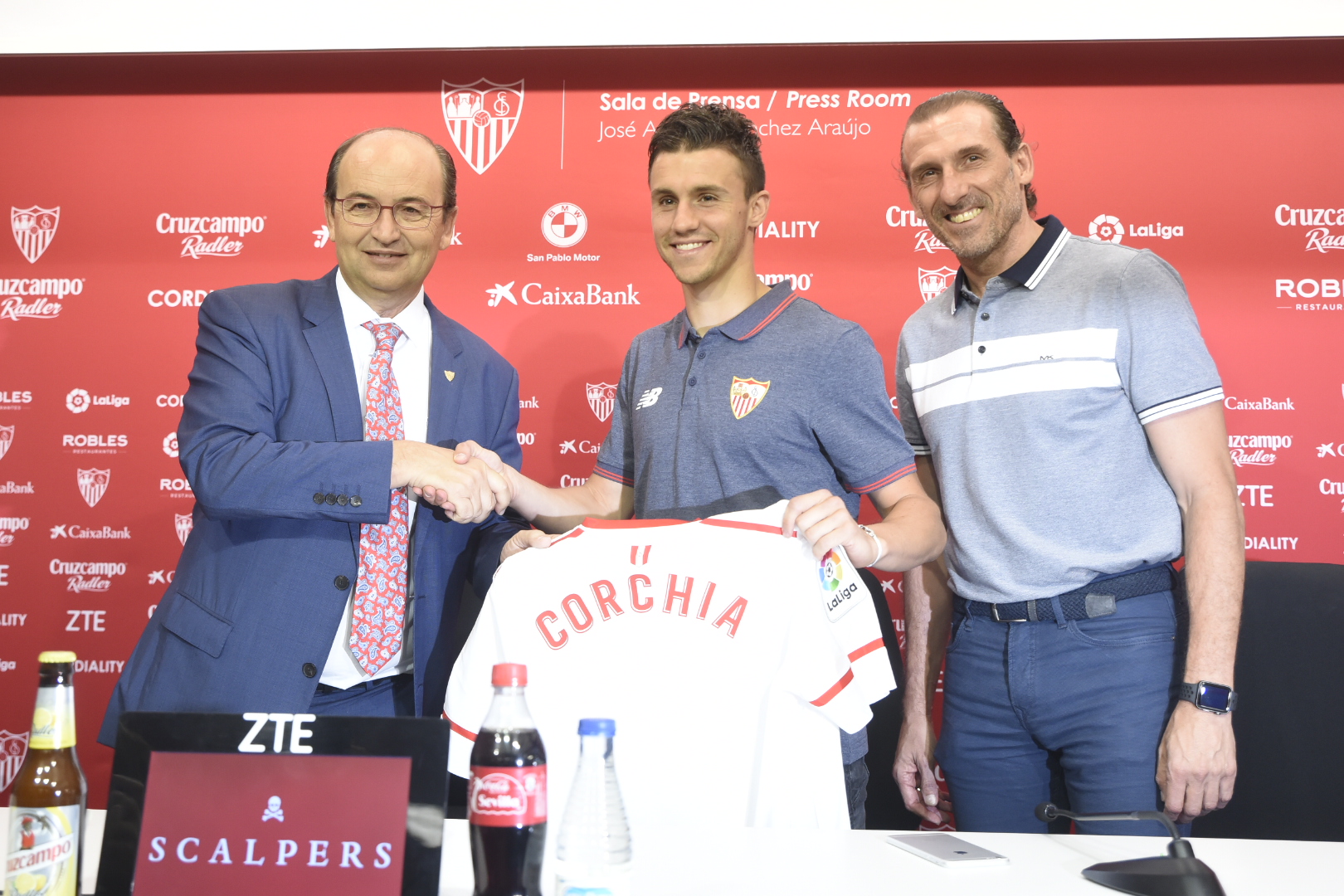 Corchia is presented as a new Sevilla FC player