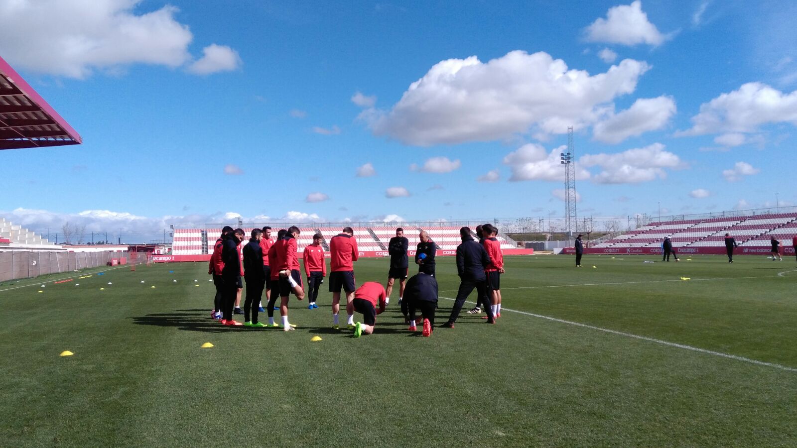 Sevilla at the training ground