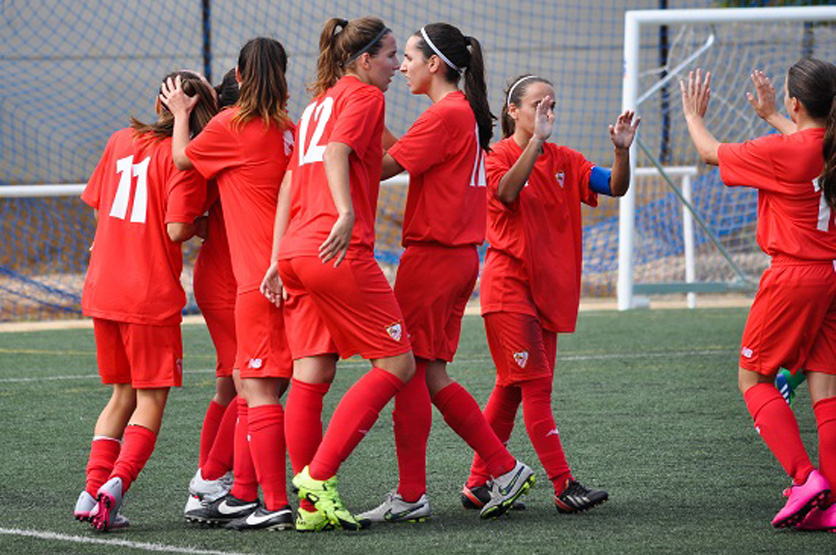 El Sevilla Femenino celebra un gol