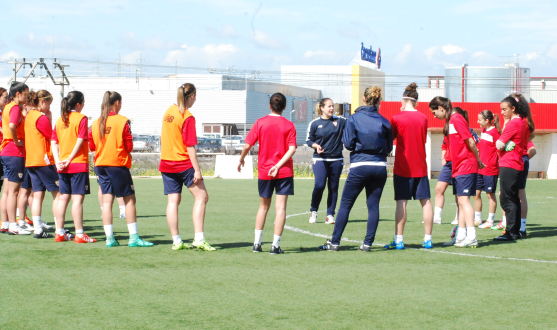 Entrenamiento del Sevilla FC Femenino