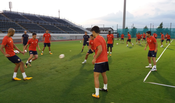 A Sevilla FC training session in Japan