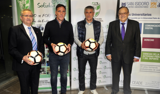 Eduardo Berizzo at the opening ceremony of the coaches training course