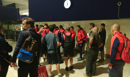 El equipo llega a Sevilla