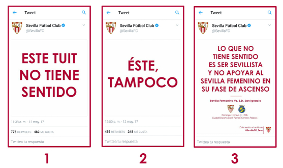 Campaña "No tiene sentido" del Sevilla FC Femenino 