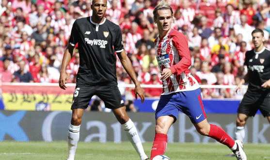 Nzonzi en el Atlético de Madrid-Sevilla FC 