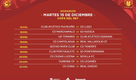 Horario del CD Ciudad de Lucena-Sevilla FC de la Copa del Rey