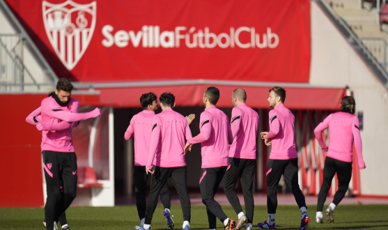 Entrenamiento del Sevilla FC el 14 de enero