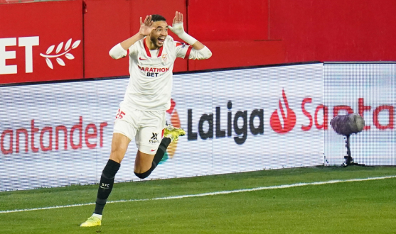 En-Nesyri celebra su gol ante el Getafe CF