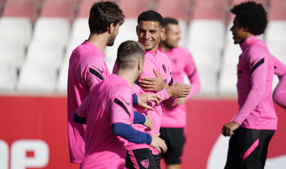 Entrenamiento del Sevilla FC el 12 de febrero