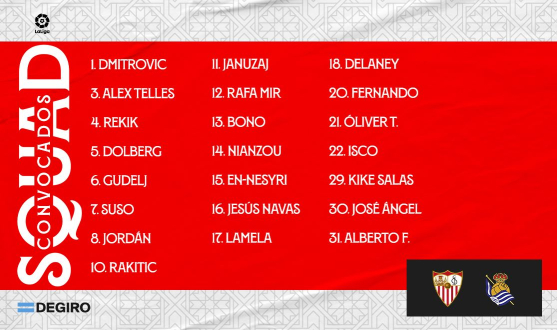 Squad to face Real Sociedad