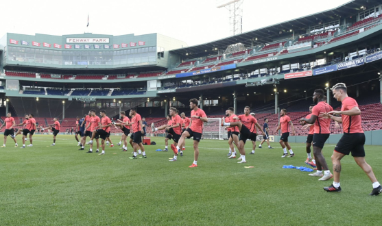 Entrenamiento del Sevilla FC en Boston