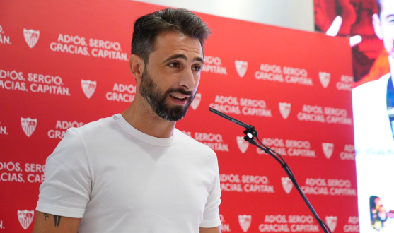 Nico Pareja, en la despedida de Sergio Escudero
