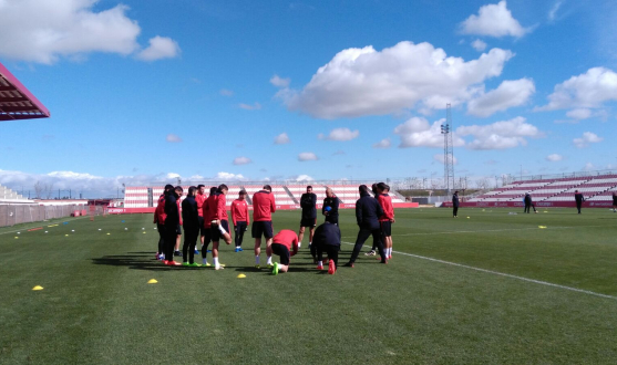 Sevilla at the training ground