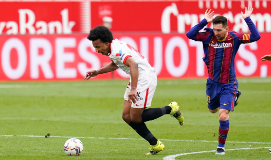 Sevilla FC's Koundé against FC Barcelona