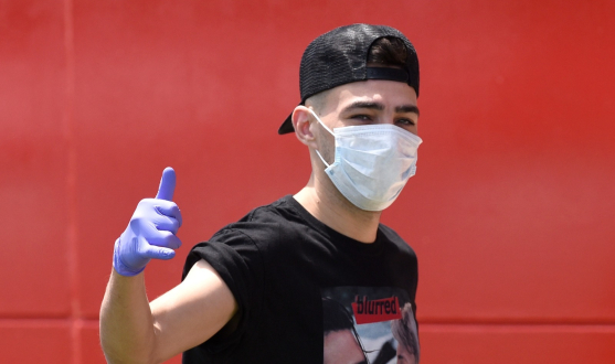 Munir at the training ground to undergo the medical tests