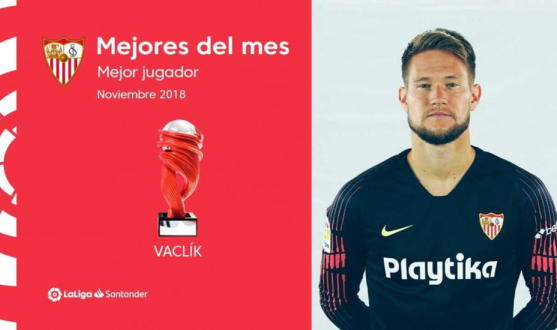 Vaclík, La Liga's player of the month for November