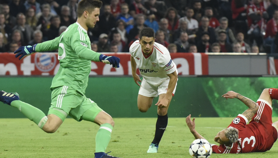 Ben Yedder del Sevilla FC ante el Bayern