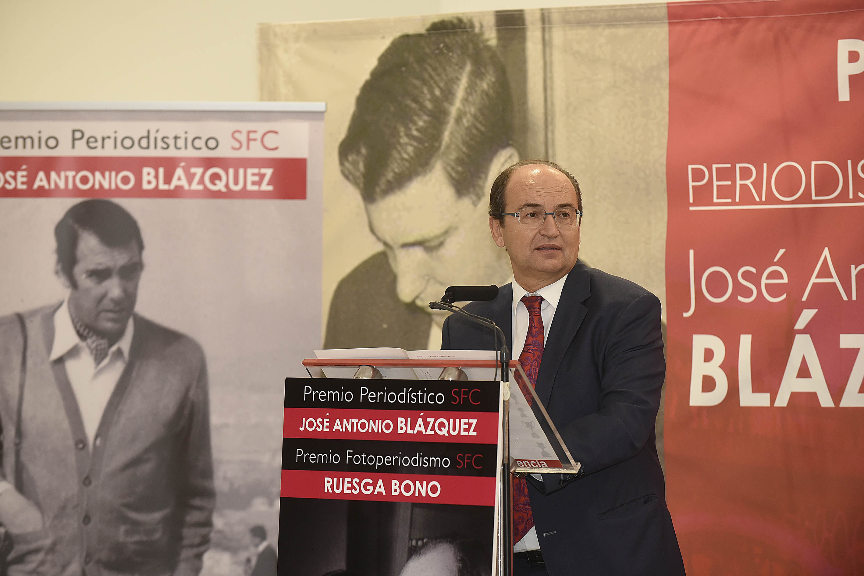 El presidente José Castro en los premios Blázquez