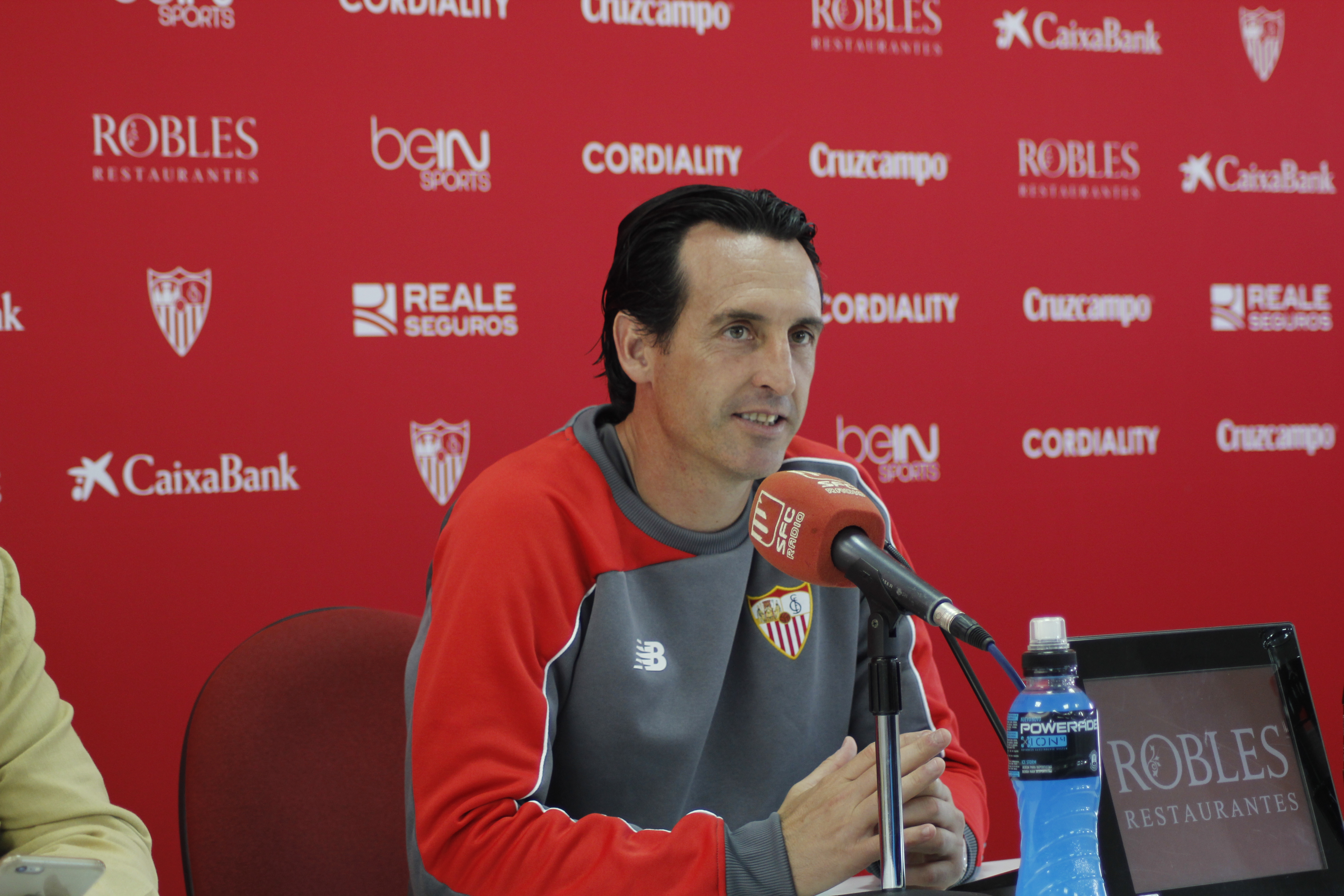 El técnico en sala de prensa en la previa del Villarreal-Sevilla FC