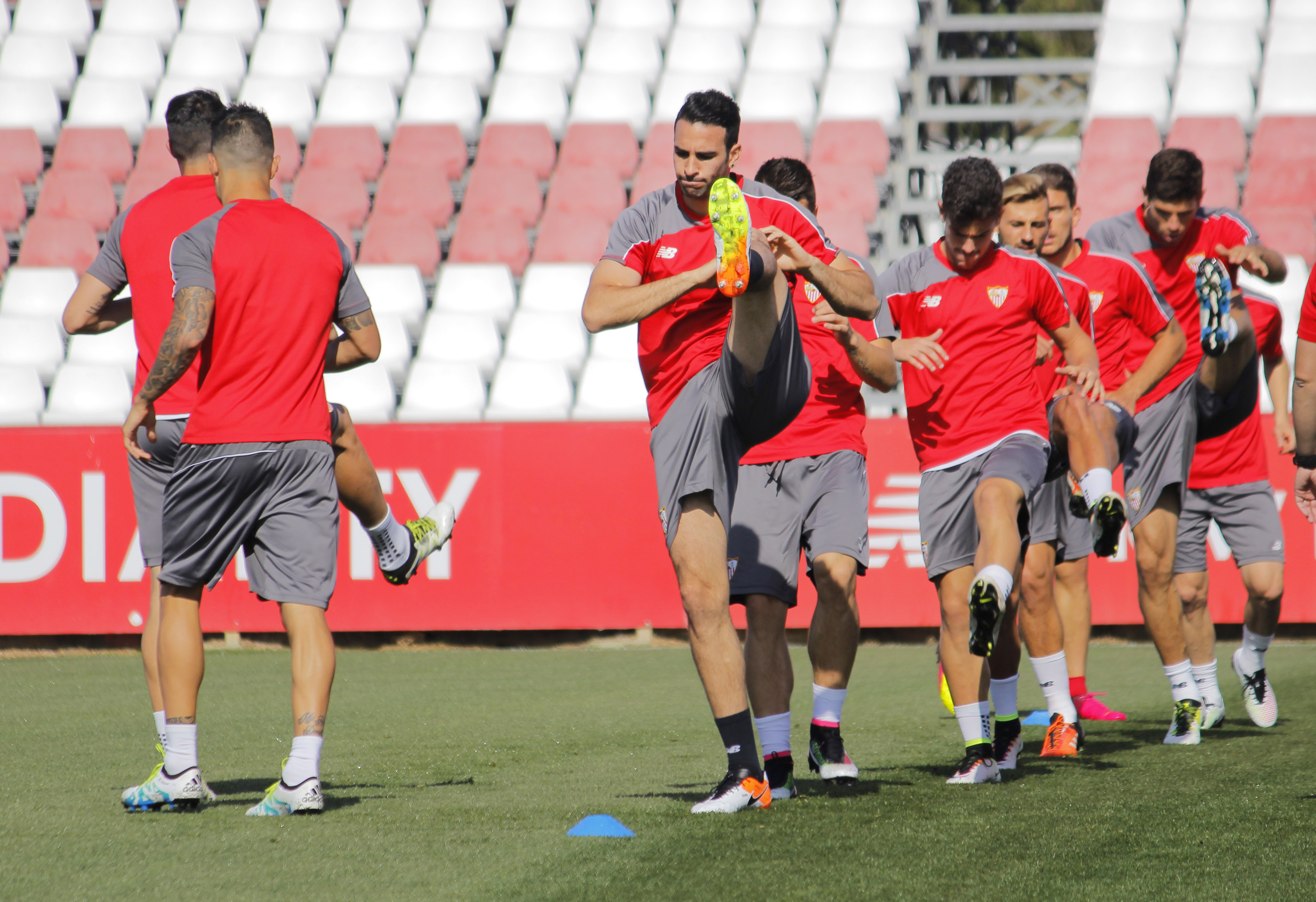 Entrenamiento de este lunes del Sevilla FC 