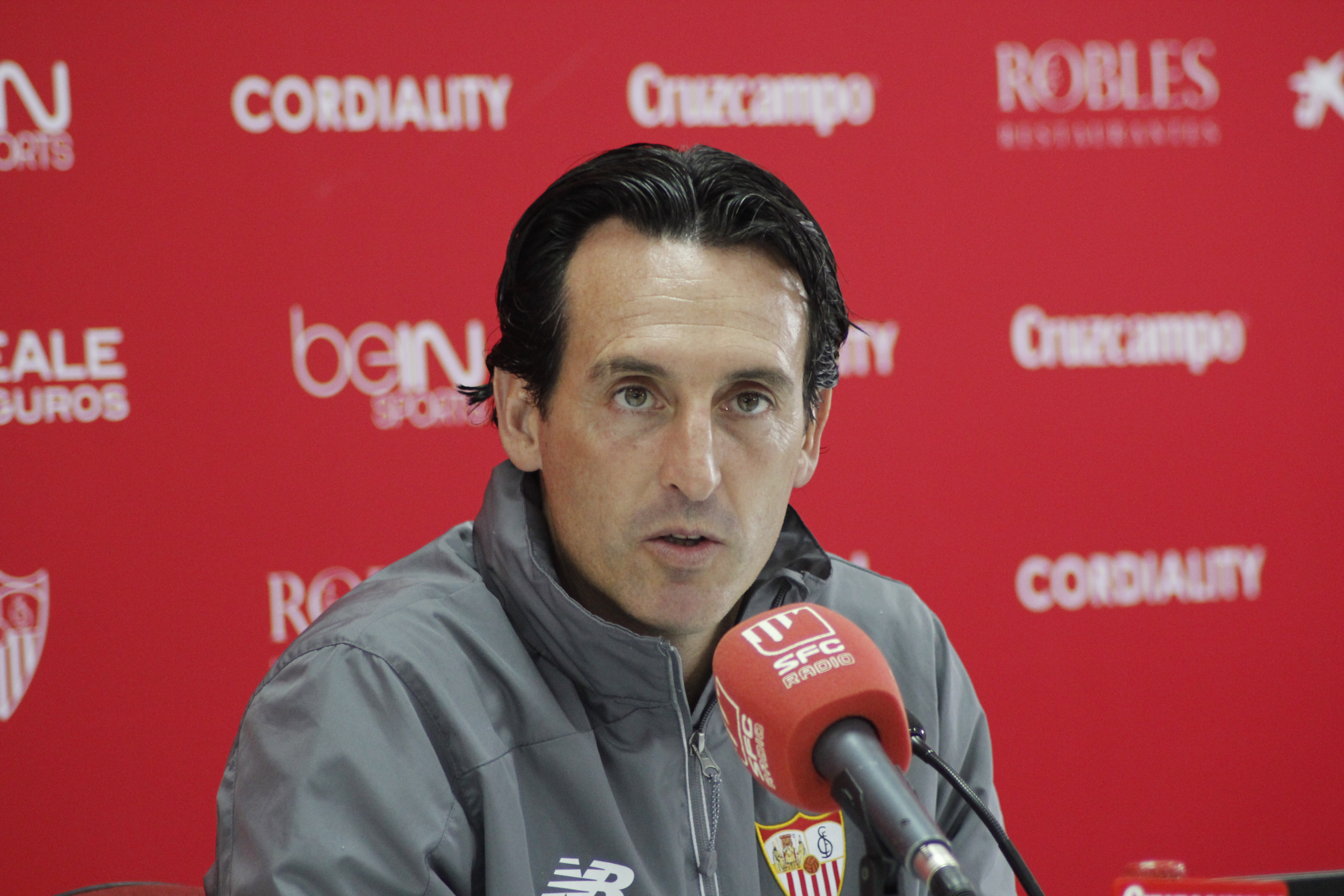 Emery en sala de prensa pre Mirandés-Sevilla FC 