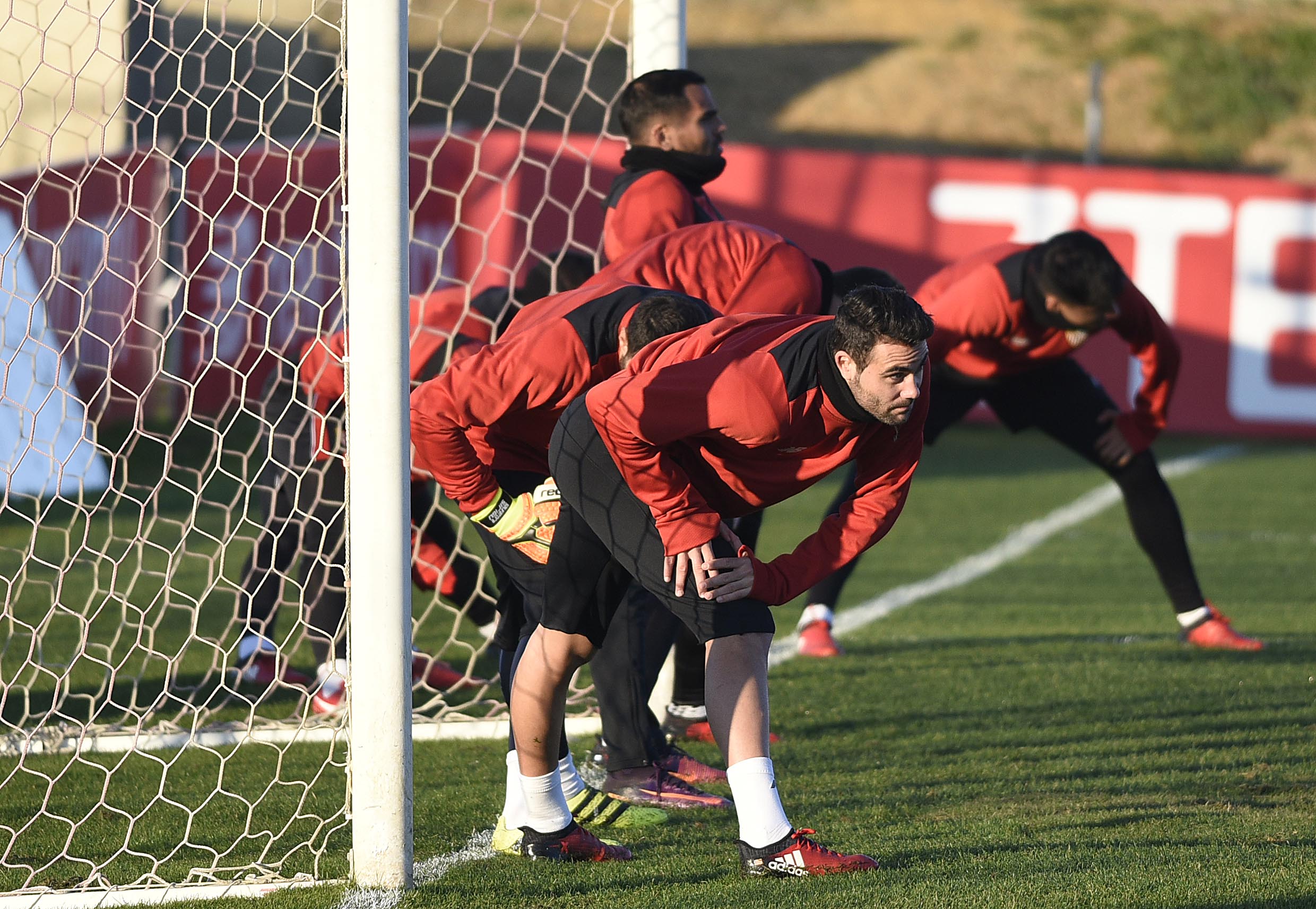 Imagen del último entrenamiento del Sevilla FC en 2016