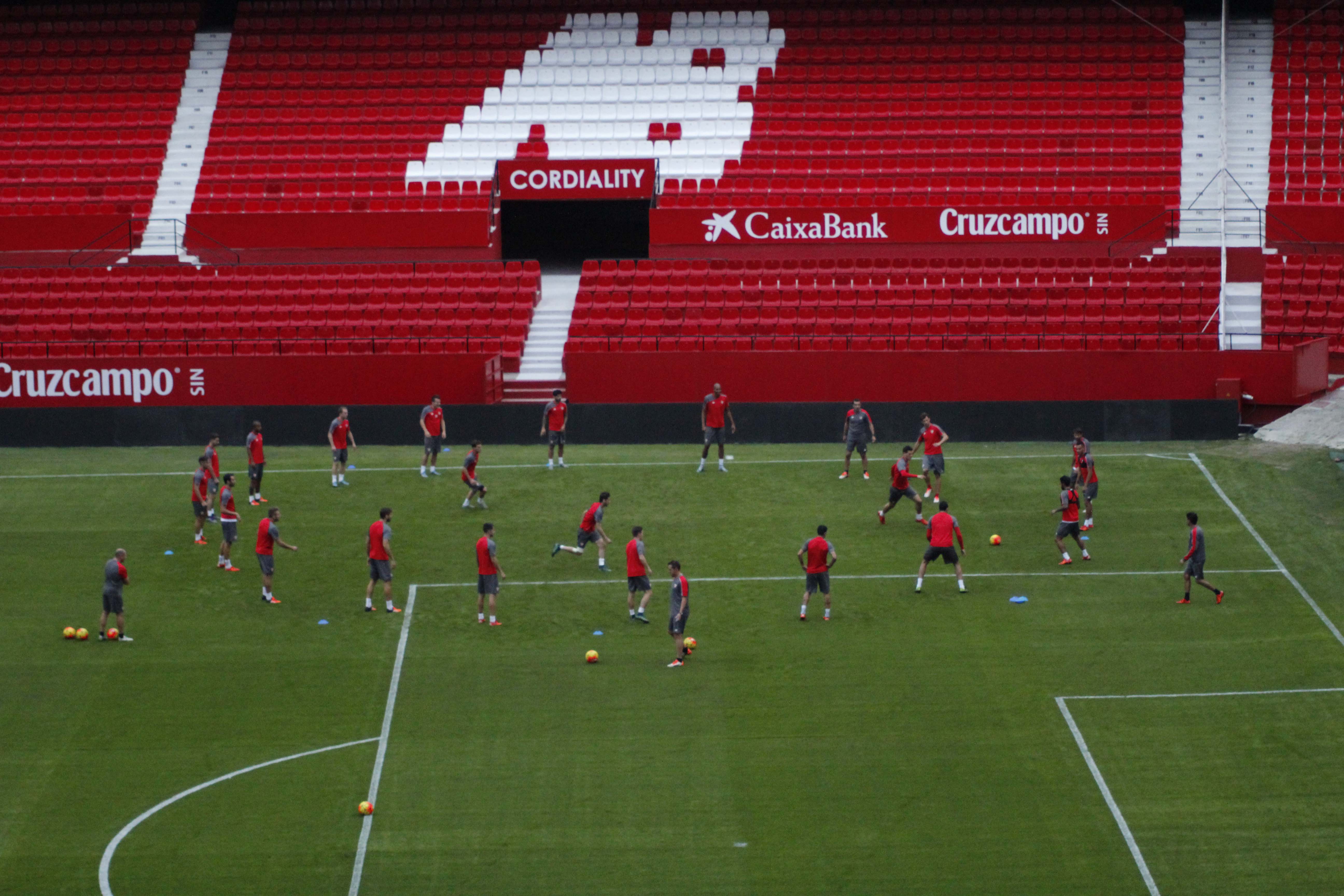 El Sevilla ultimó el partido frente al Getafe en el estadio