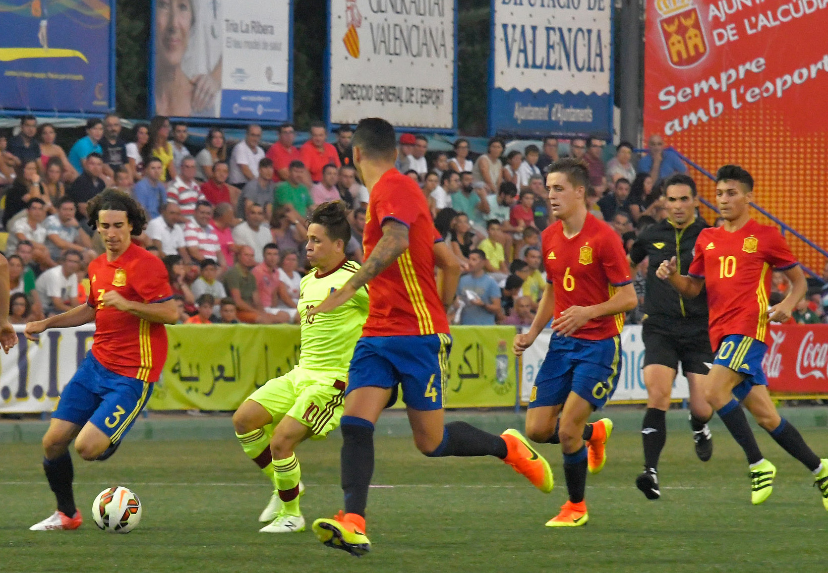 Genaro, con la selección española sub-20