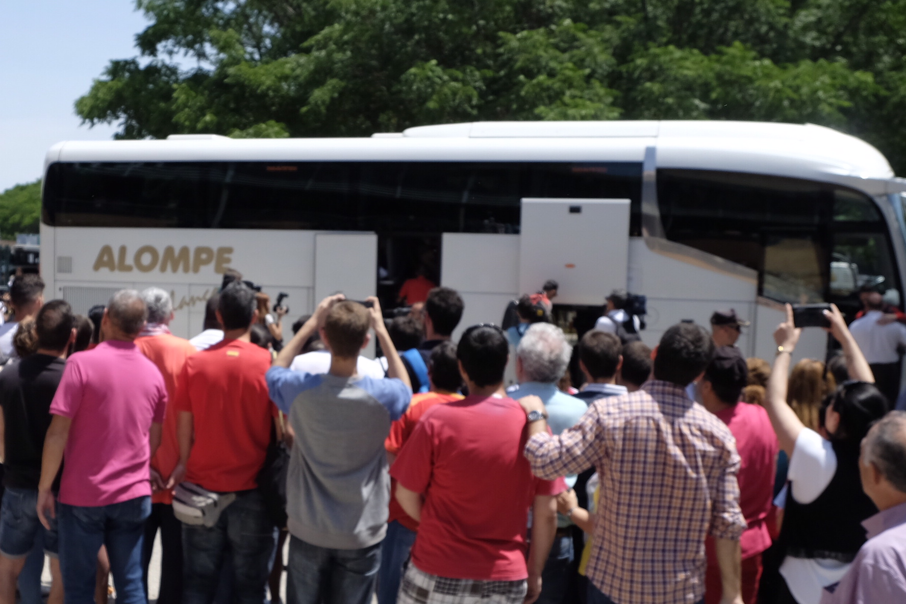 Llegada del bus del Sevilla FC 