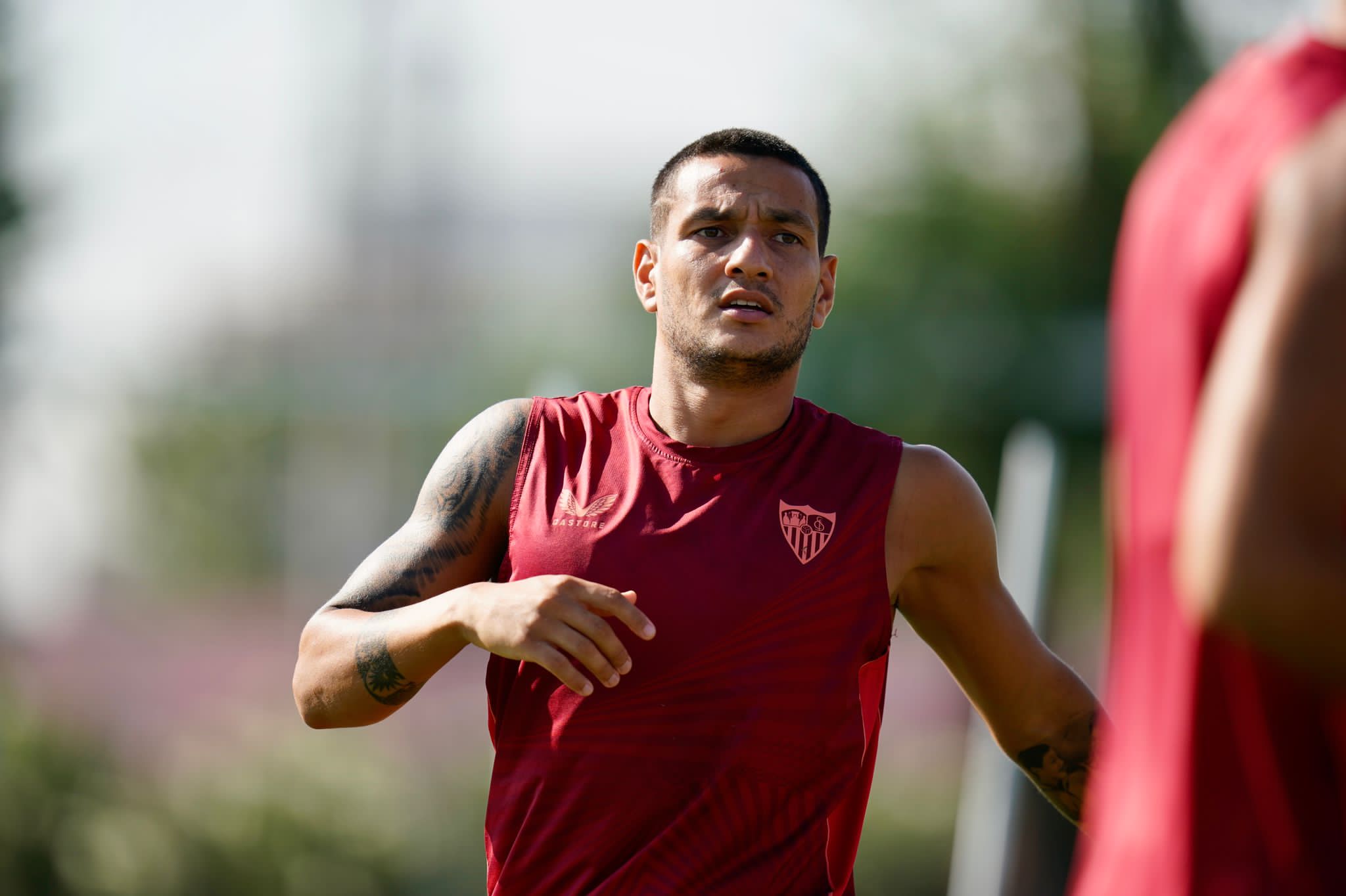 Rony Lopes en un entrenamiento con el Sevilla FC
