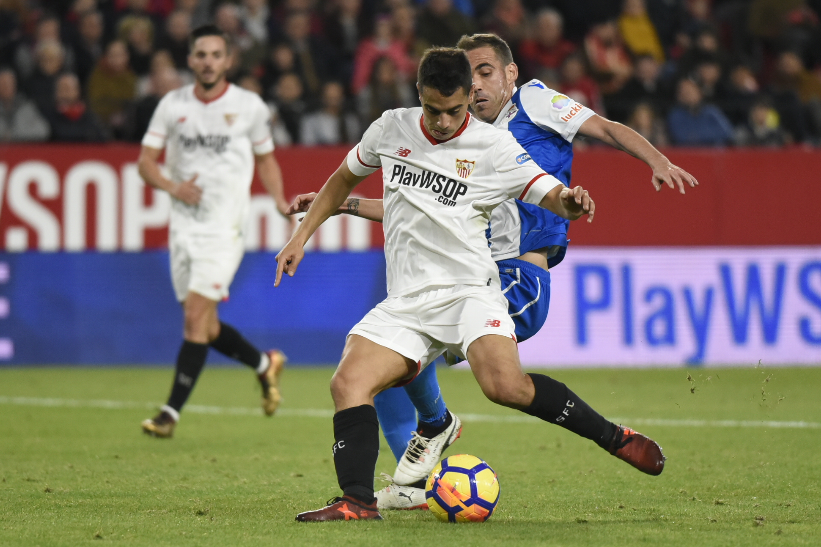 Ben Yedder en el Sevilla-Deportivo de la 17/18
