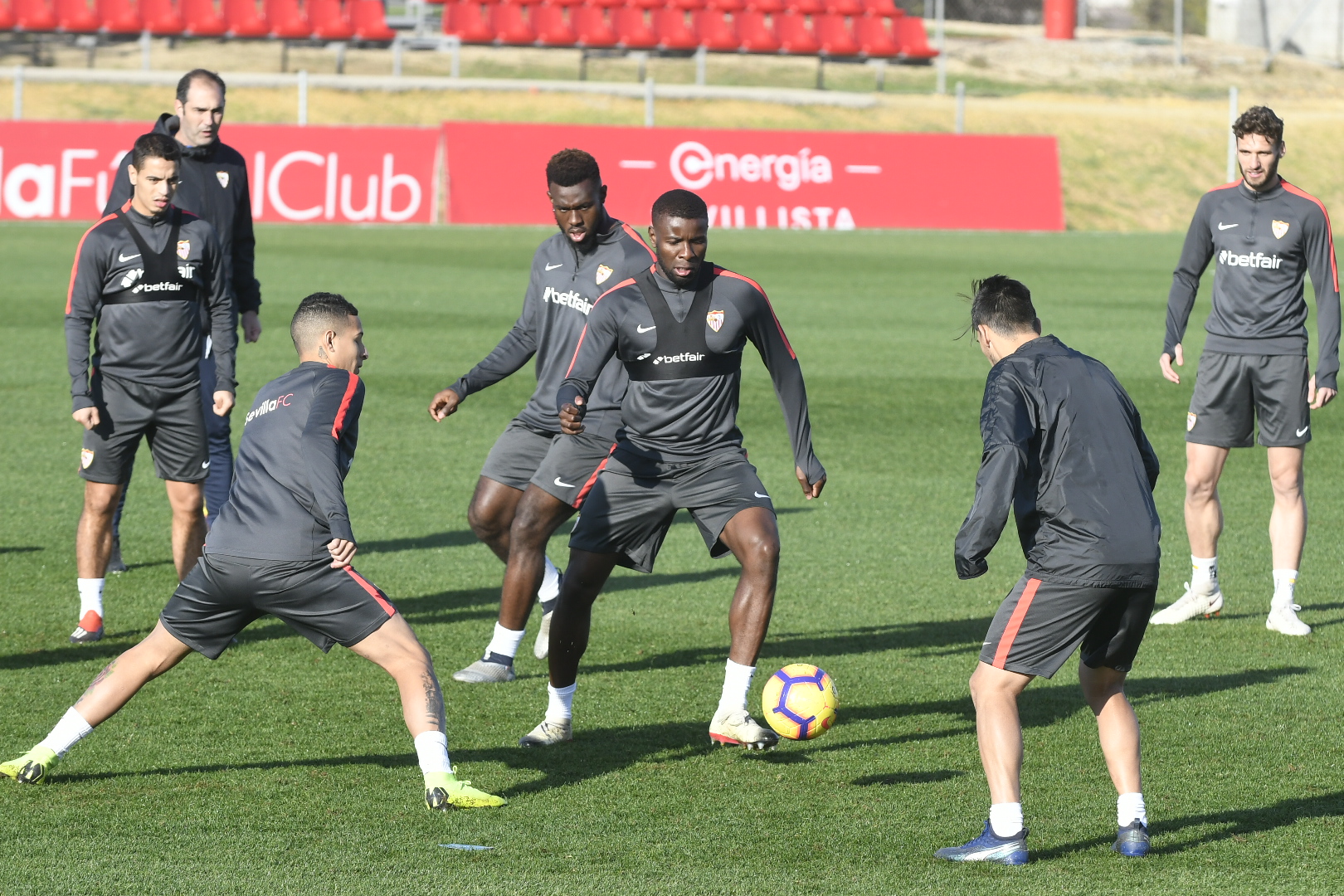 Sevilla FC training session on 21 December
