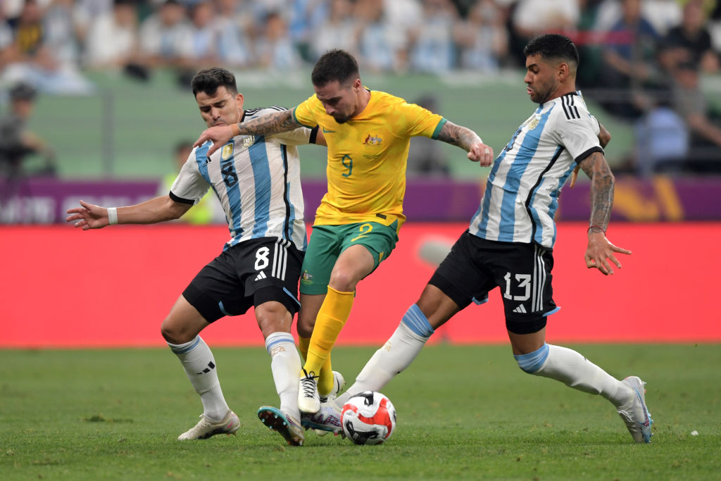 Marcos Acuña con Argentina ante Australia
