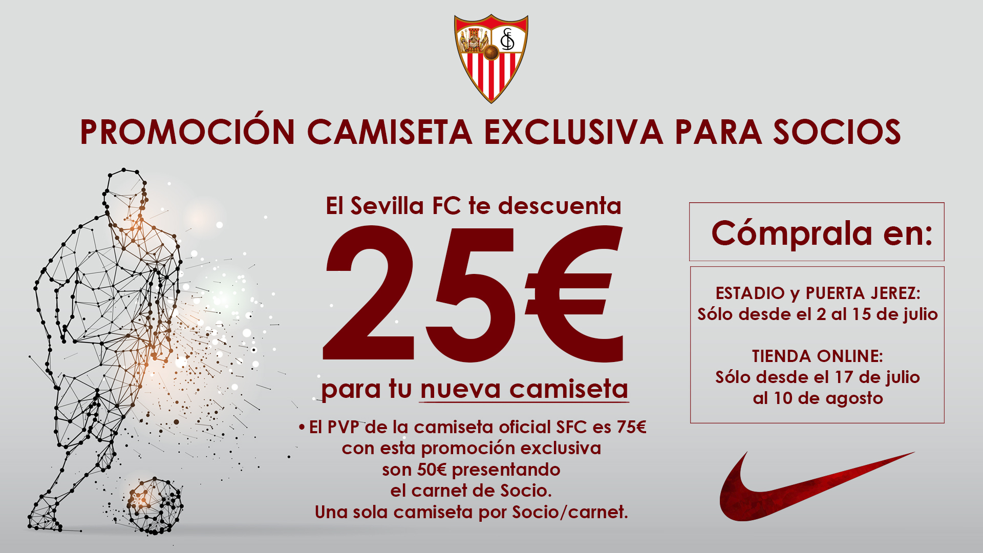 LA NUEVA CAMISETA NIKE, EN PROMOCIÓN ESTE PRÓXIMO DE JULIO | Sevilla FC