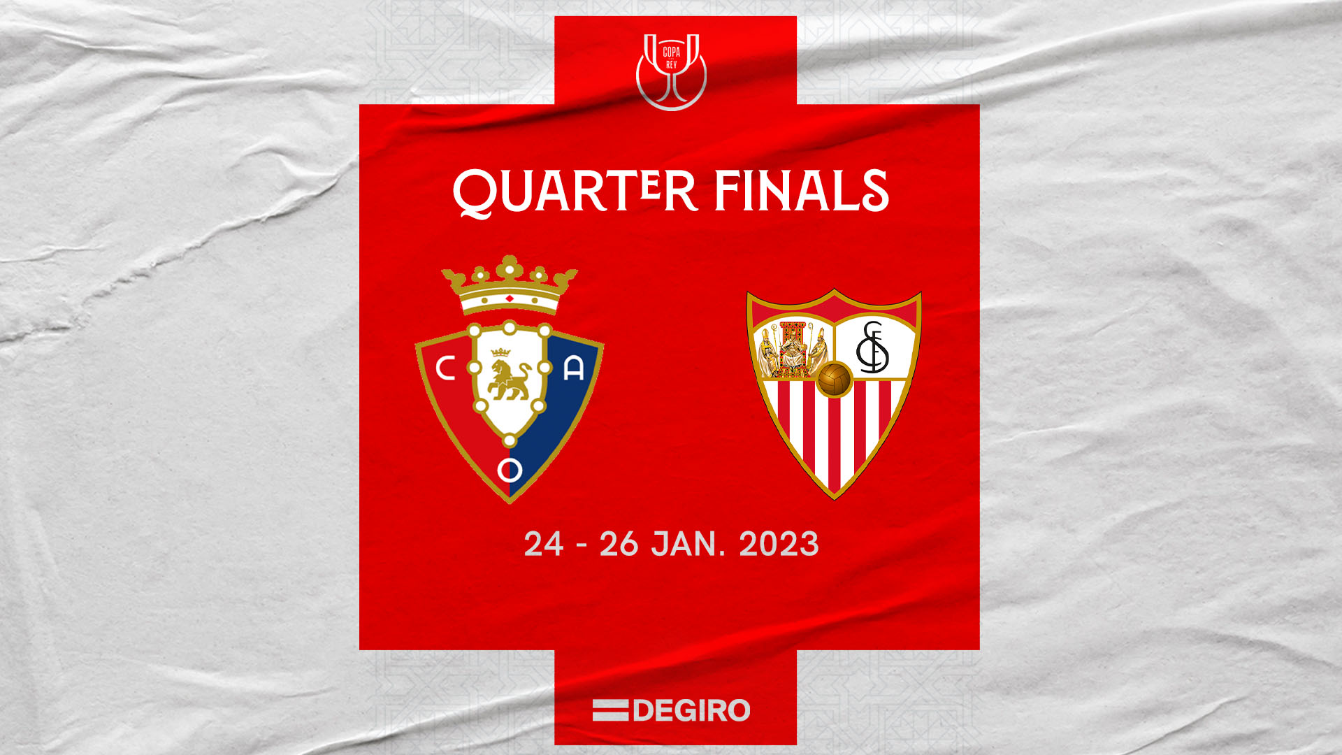 Osasuna-Sevilla in the quarter final of the Copa del Rey 