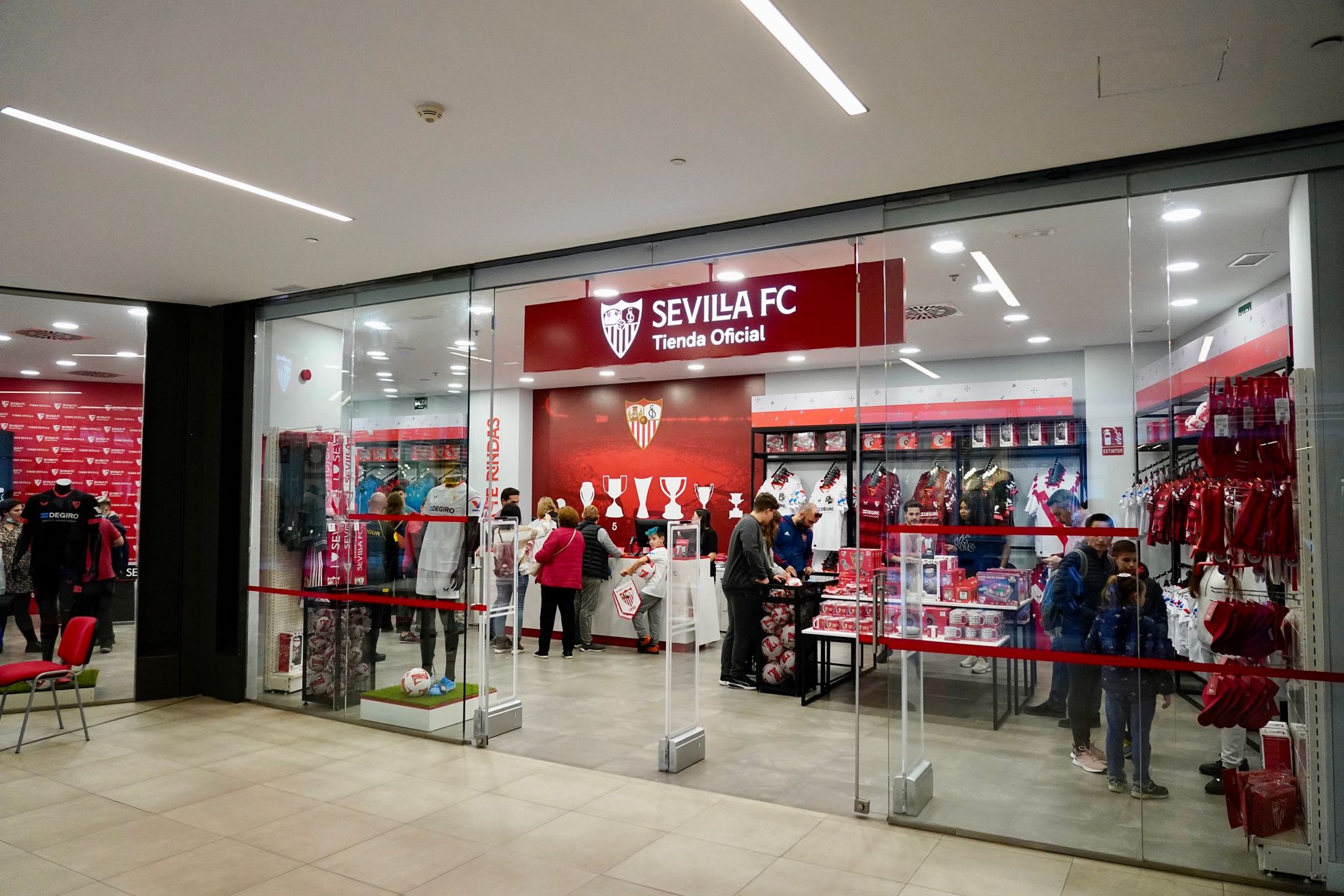 Imagen de la tienda oficial del Sevilla FC