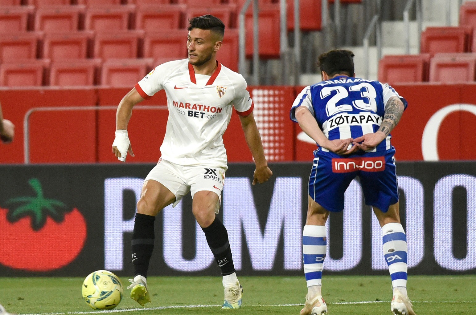 Una imagen del Sevilla FC-Deportivo Alavés de la temporada 20/21