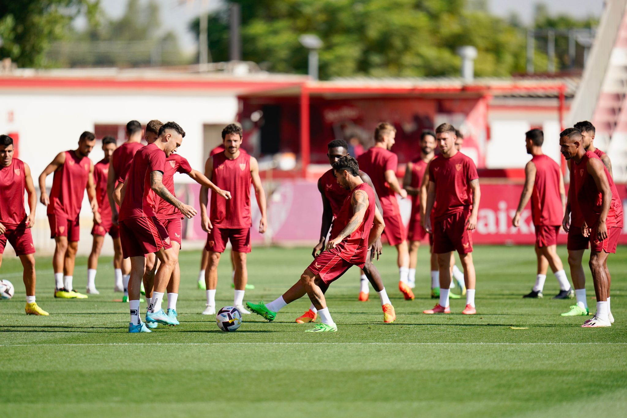 Entrenamiento del Sevilla FC el 26 de agosto