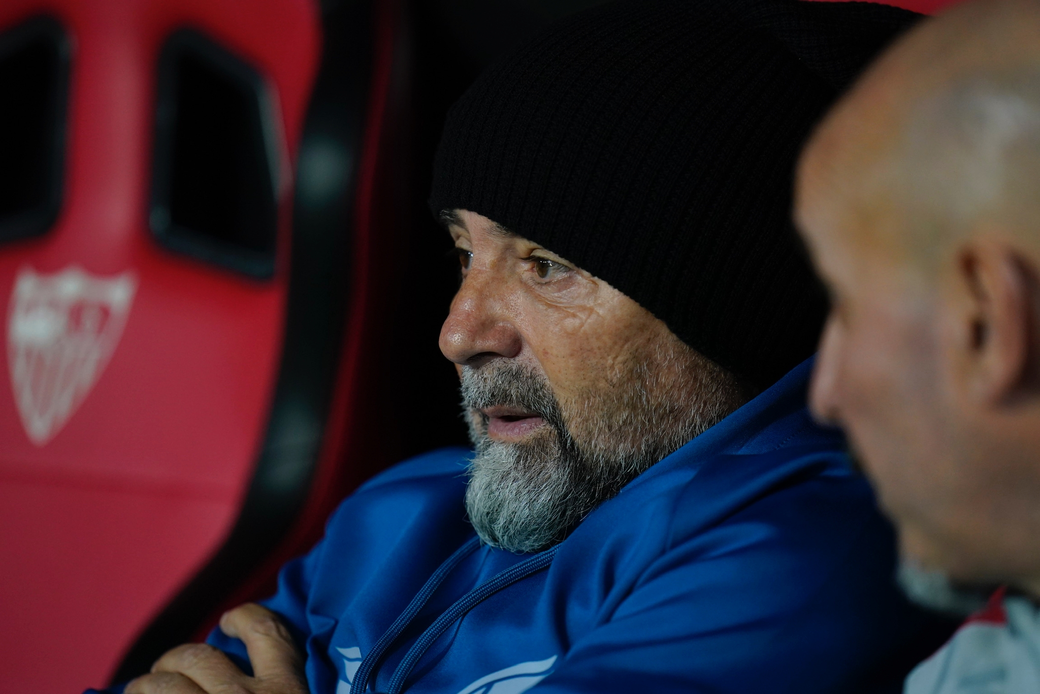 Jorge Sampaoli, on the Sevilla bench