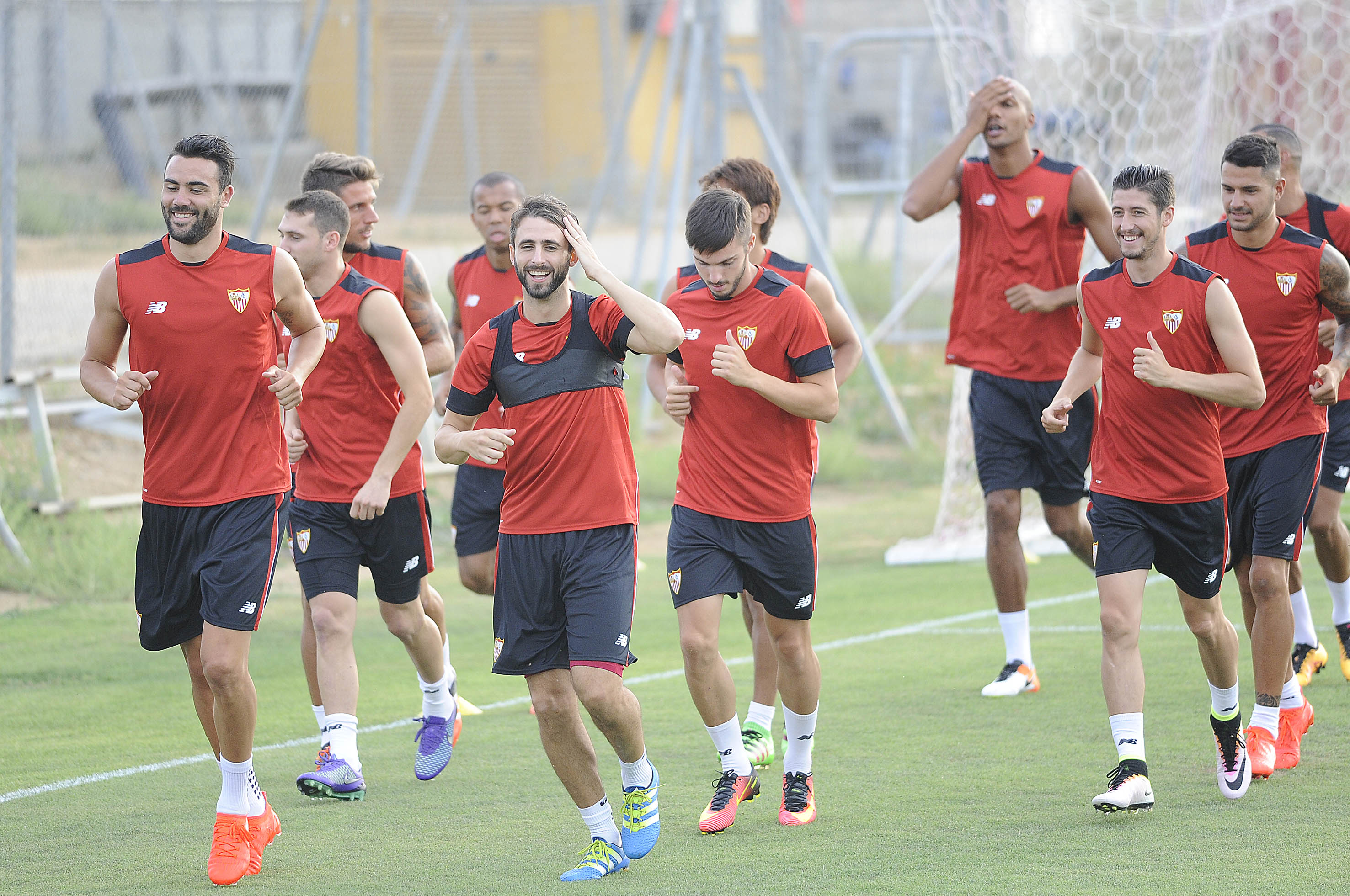 The squad during a training session at the Ciudad Deportiva