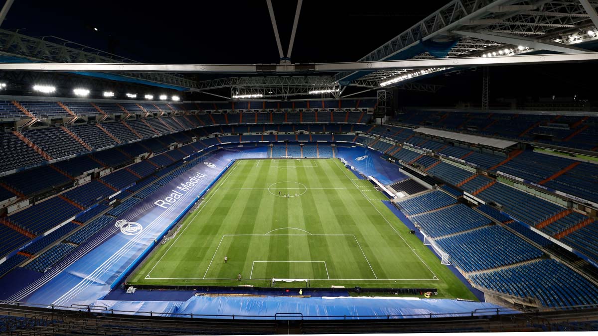 Panoramic view of the Estadio Santiago Bernabéu