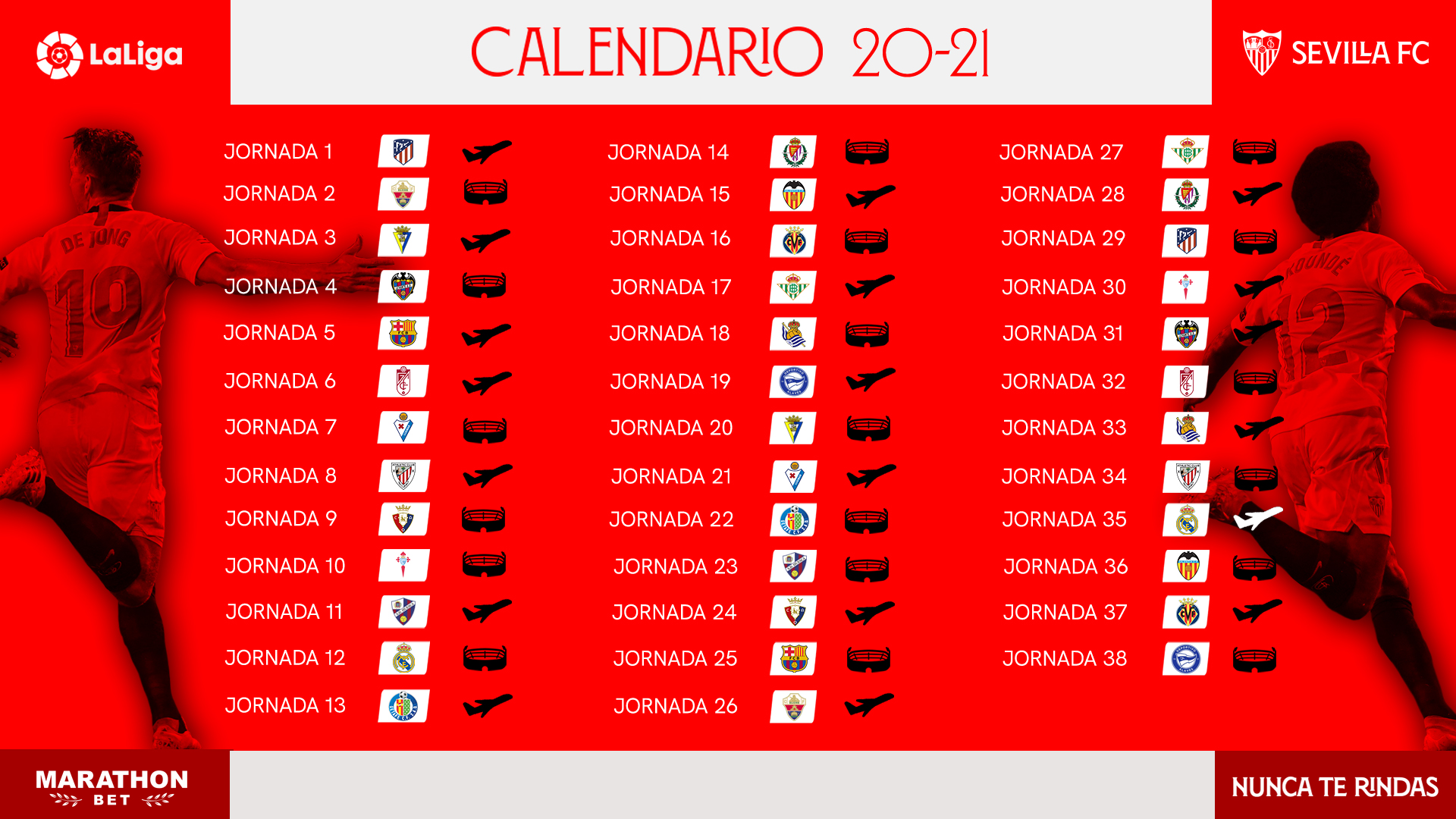 Calendario y Próximos Partidos del Sevilla FC
