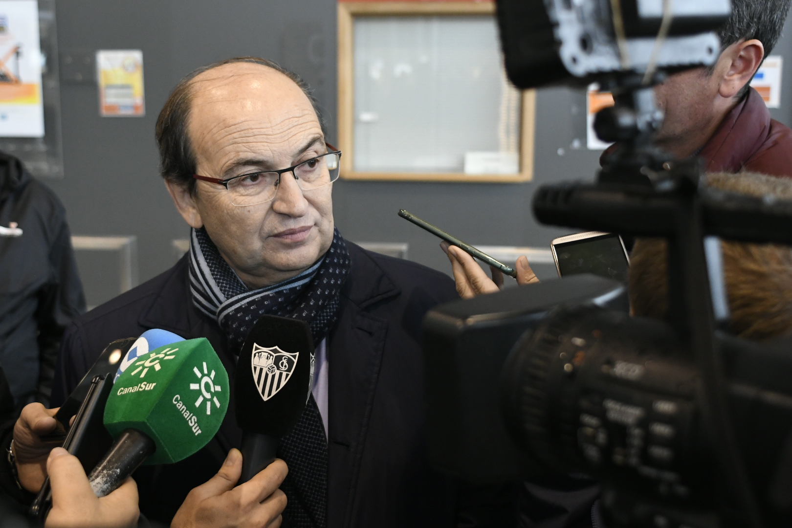 José Castro attends the media in Liège