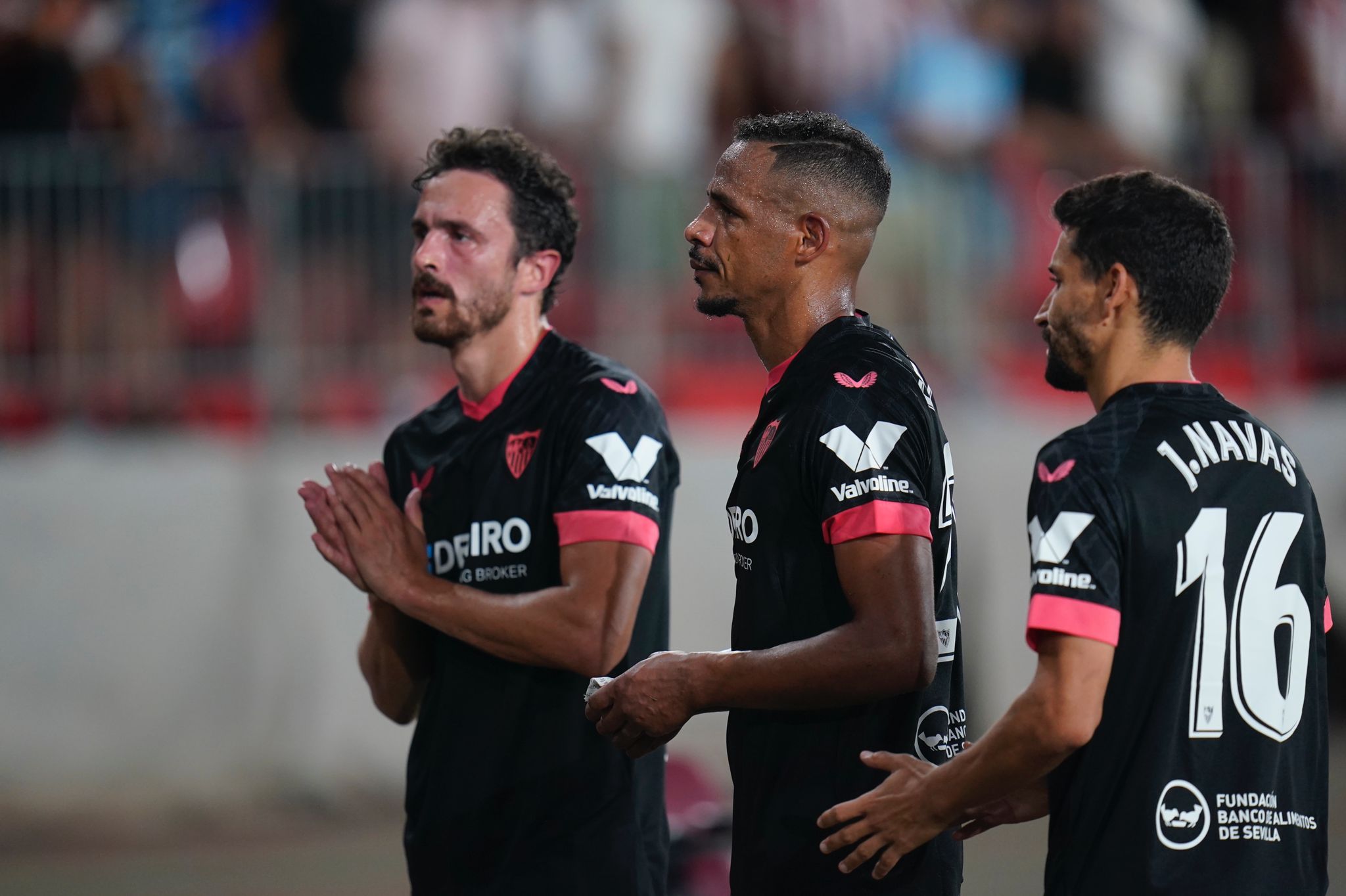 Jugadores del Sevilla FC en el partido ante la UD Almería