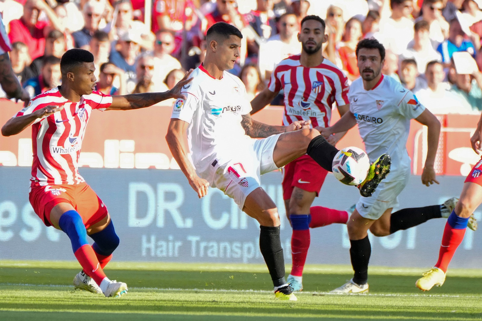 Sevilla FC's Erik Lamela against Atlético Madrid